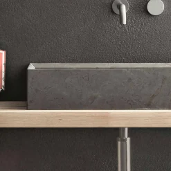 Lavabo Rettangolare e Moderno da Appoggio in Pietra di Design - Farartlav3