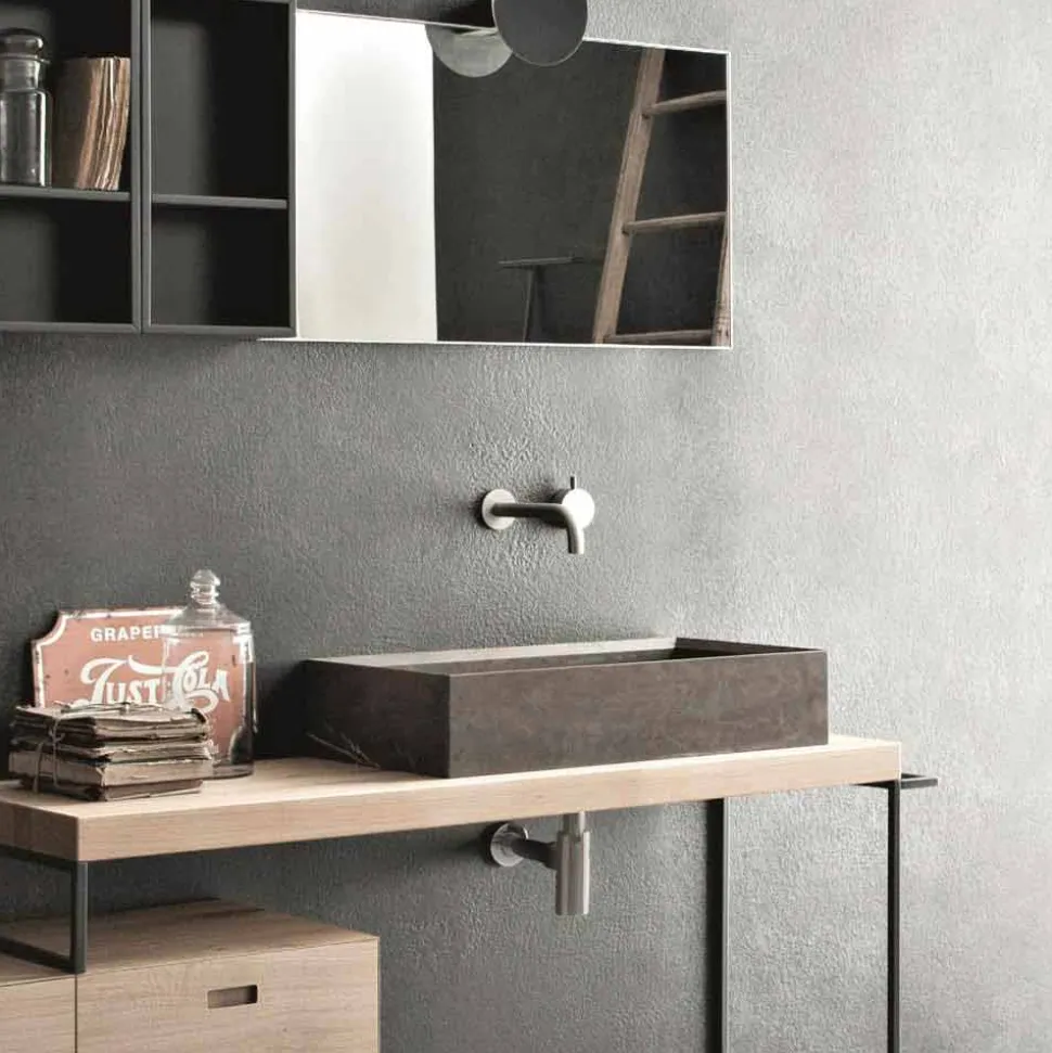 Lavabo Rettangolare e Moderno da Appoggio in Pietra di Design - Farartlav3