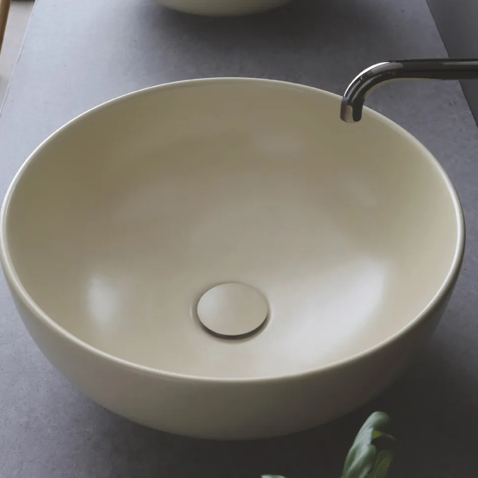 Lavabo Rotondo da Appoggio in Ceramica Colorata L 40 cm - Chicco
