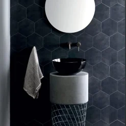 Lavabo Rotondo da Appoggio in Ceramica Colorata L 40 cm - Chicco