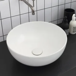 Lavabo Rotondo da Appoggio in Ceramica Colorata L 40 cm - Chicco