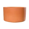 Lavabo Rotondo da Appoggio Realizzato in Terrazzo Arancio Mali  - Azalea