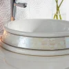 Lavabo Semincasso da Bagno Realizzato in Fire Clay Made in Italy - Erasmo
