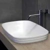 Lavabo Semincasso in Ceramica Bianca o Colorata di Design Trabia