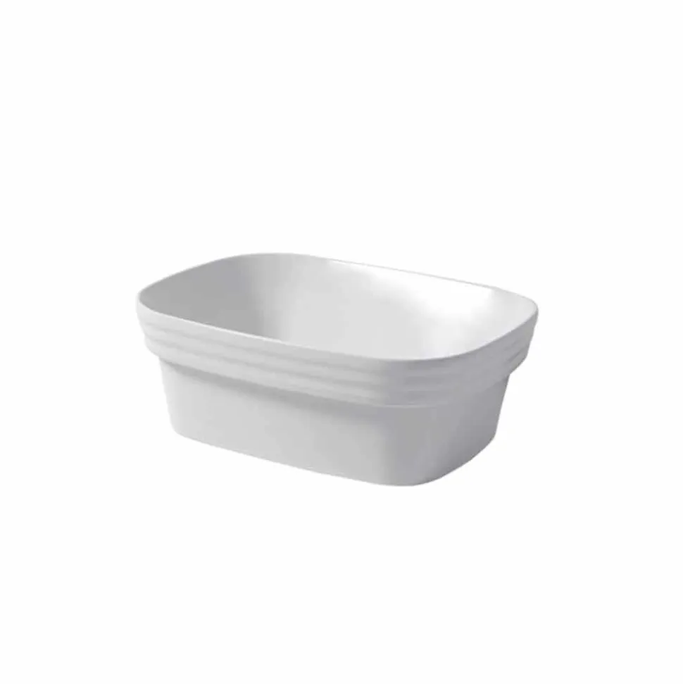Lavabo Semincasso in Ceramica Bianca o Colorata di Design Trabia