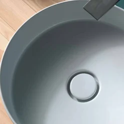 Lavabo tondo da appoggio in ceramica moderno Sun Circle diametro 40 cm