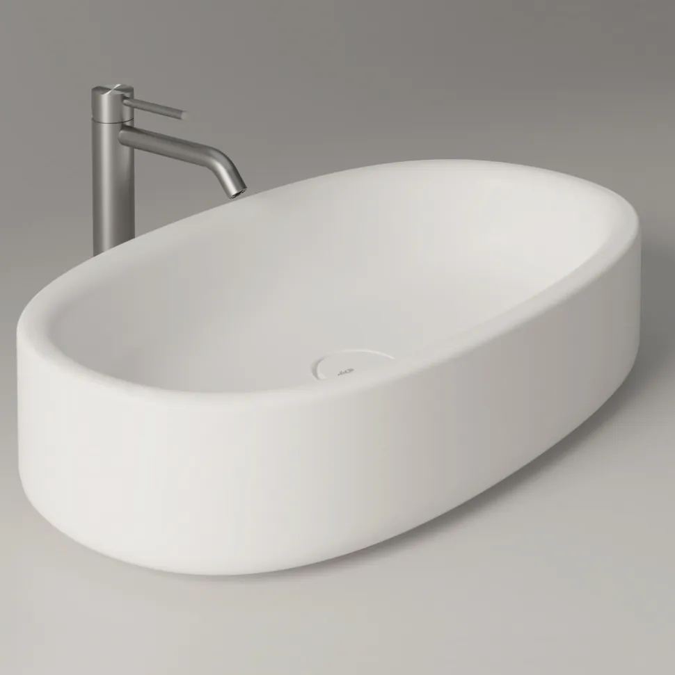 Lavabo 60x35 cm da Appoggio in Ceramica di Diversi Colori Made in Italy - Ragazza
