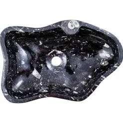 Lavandino da Appoggio Moderno in Marmo con Fossili – Burgeo