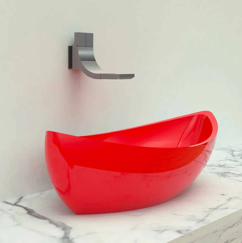 Lavandino Design in Solid Surface Sashimi Made in Italy