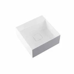 Lavandino di design da appoggio in Solid Surface prodotto in Italia, Lavis