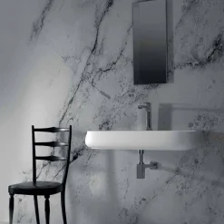 Lavandino in ceramica da appoggio di design L 90cm made in Italy, Gais