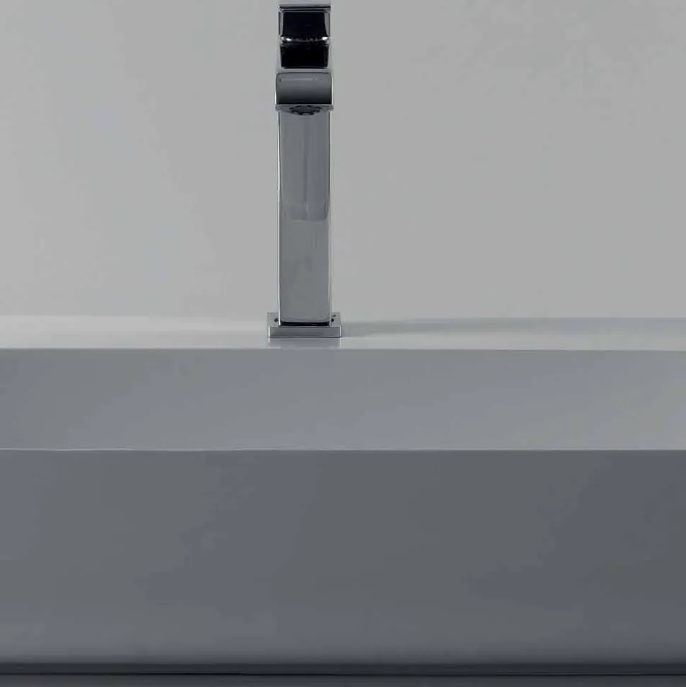 Lavandino in ceramica da appoggio di design L 90cm made in Italy, Gais
