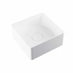 Lavandino quadrato da appoggio moderno fatto in Italia, Forino