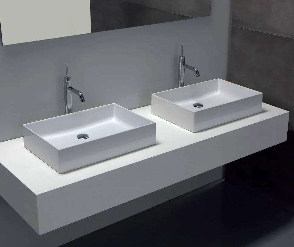 Lavavo da Appoggio di Design, in Ceramica Bianca o Colorata Leivi