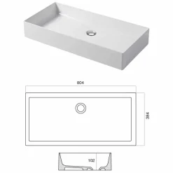 Lavavo da Appoggio di Design, in Ceramica Bianca o Colorata Leivi
