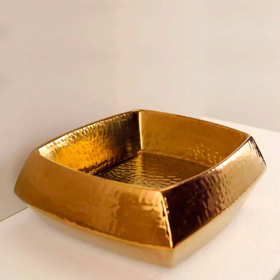 Lavavo da appoggio di design in ceramica bronzo made in Italy Simon