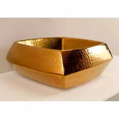 Lavavo da appoggio di design in ceramica bronzo made in Italy Simon