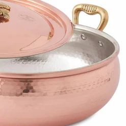 Legumiera con Coperchio in Rame Stagnato a Mano Made in Italy 20 cm - Mariacarla