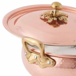 Legumiera con Coperchio in Rame Stagnato a Mano Made in Italy 20 cm - Mariacarla