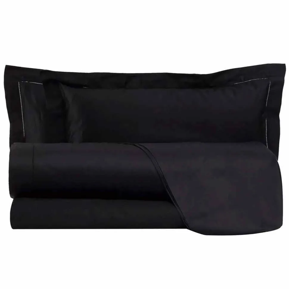 Lenzuola in Raso di Cotone Completo da Letto Matrimoniale Tinta Unita - Fresia