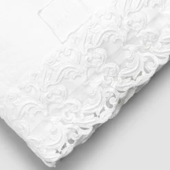 Lenzuolo di Lino Bianco con Pizzo per Letto Matrimoniale Alta Qualità - Fiumana