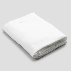 Lenzuolo Matrimoniale con Angoli di Lino Bianco di Lusso Made in Italy - Fiumano
