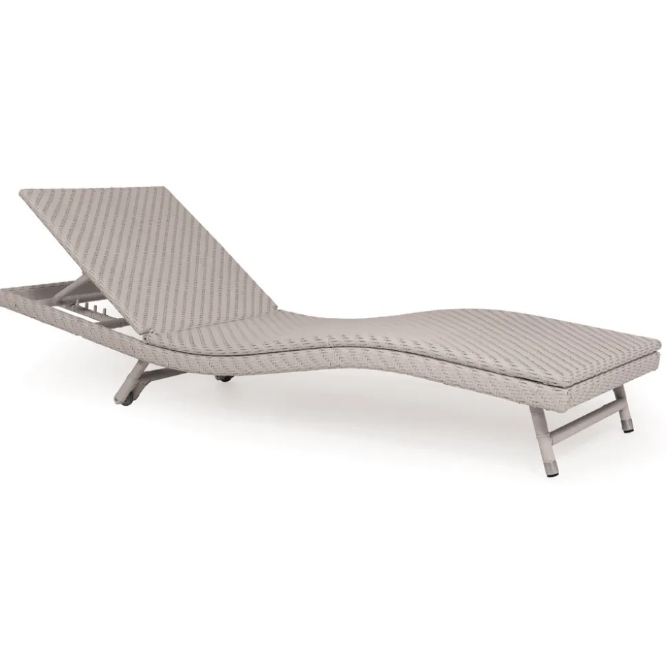 Lettino da Esterno in Polyrattan con Ruote – Meredith