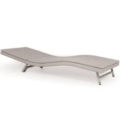 Lettino da Esterno in Polyrattan con Ruote – Meredith