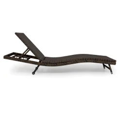 Lettino da Esterno in Polyrattan con Ruote – Meredith