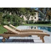 Lettino da Esterno in Teak Naturale  – Yggdrasil