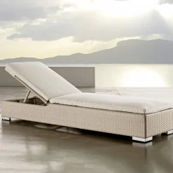 Lettino da Giardino in Polyrattan Intrecciato a Mano – Experia