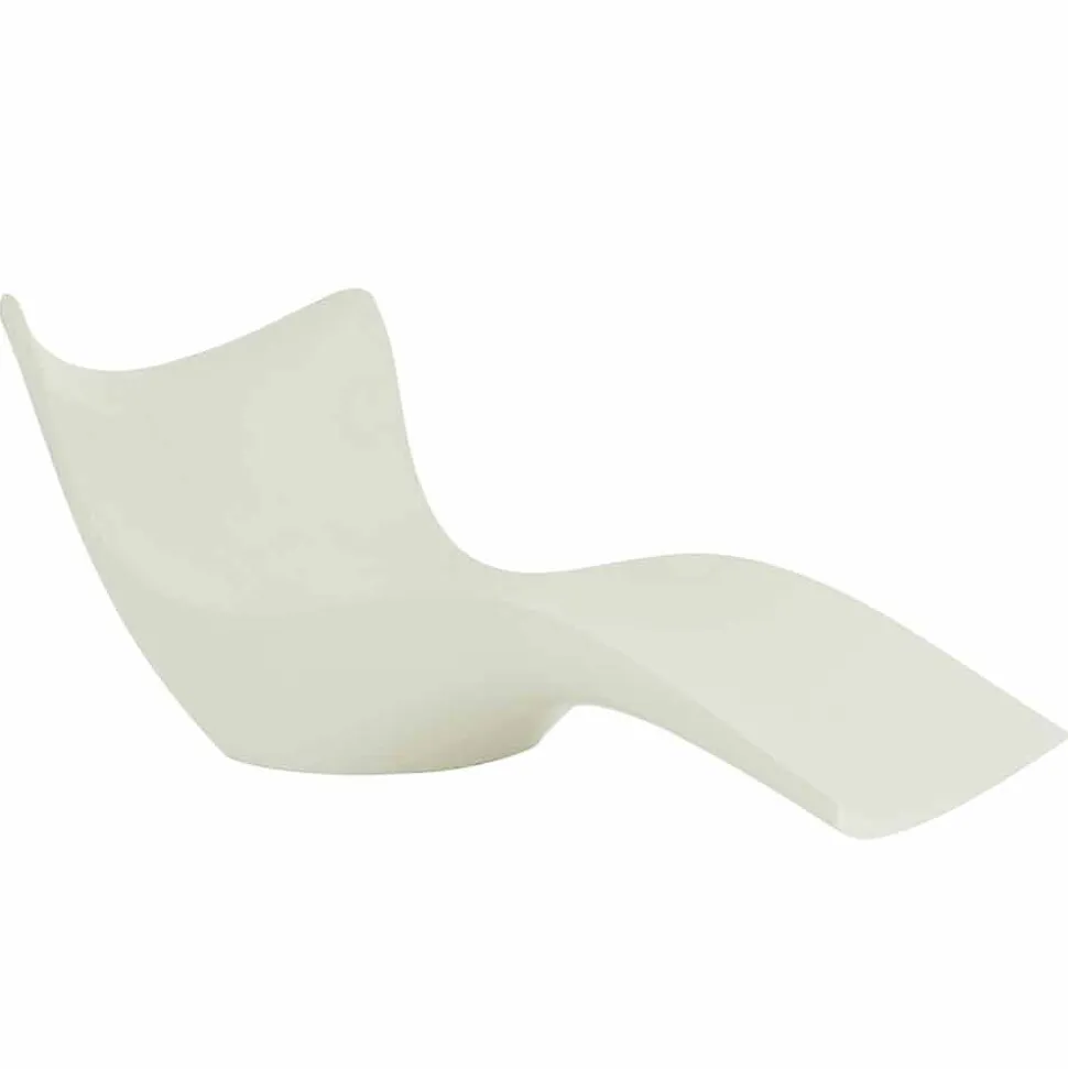 Lettino da giardino Surf by Vondom, design moderno in polietilene, 2 pezzi