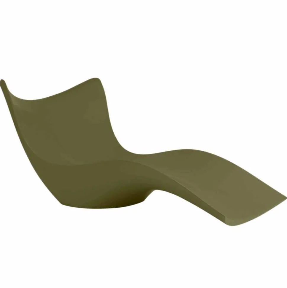 Lettino da giardino Surf by Vondom, design moderno in polietilene, 2 pezzi