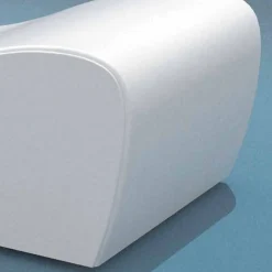 Lettino relax Onda Trona in ecopelle nautica bianca made in Italy