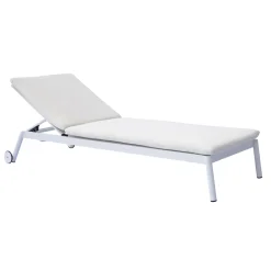 Lettino 205x76 cm da Esterno in Alluminio con Cuscino - Tessara