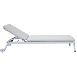 Lettino 205x76 cm da Esterno in Alluminio con Cuscino - Tessara