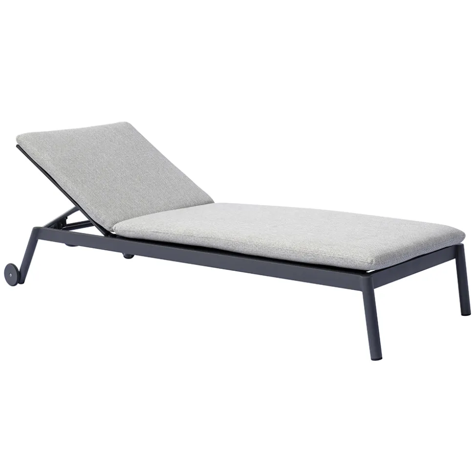 Lettino 205x76 cm da Esterno in Alluminio con Cuscino - Tessara