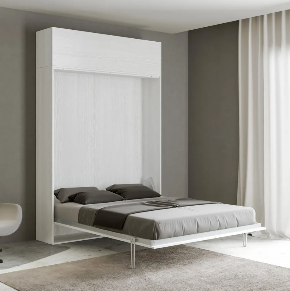 Letto Alla Francese a Scomparsa Verticale con Pensile - Magicompare