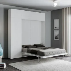 Letto Alla Francese a Scomparsa Verticale con Pensile e Colonna - Magicompare