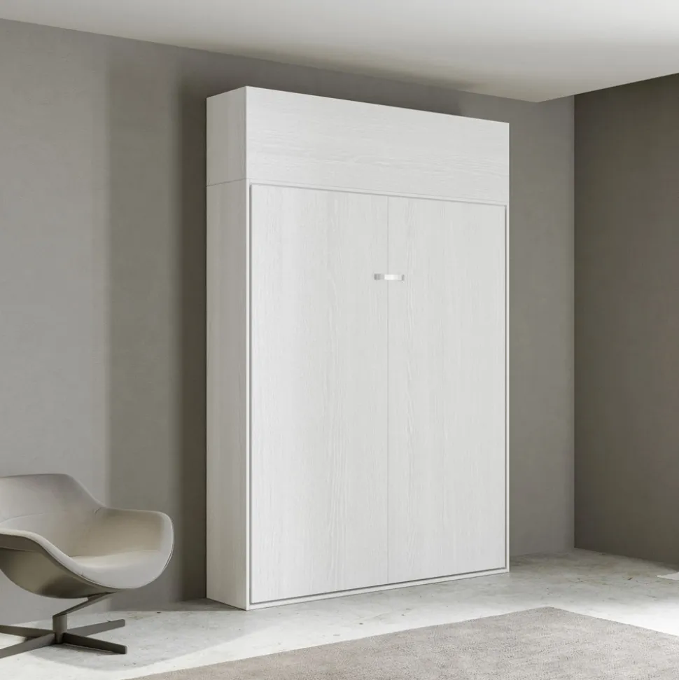 Letto a Una Piazza e Mezza a Scomparsa Verticale con Pensile - Magicompare