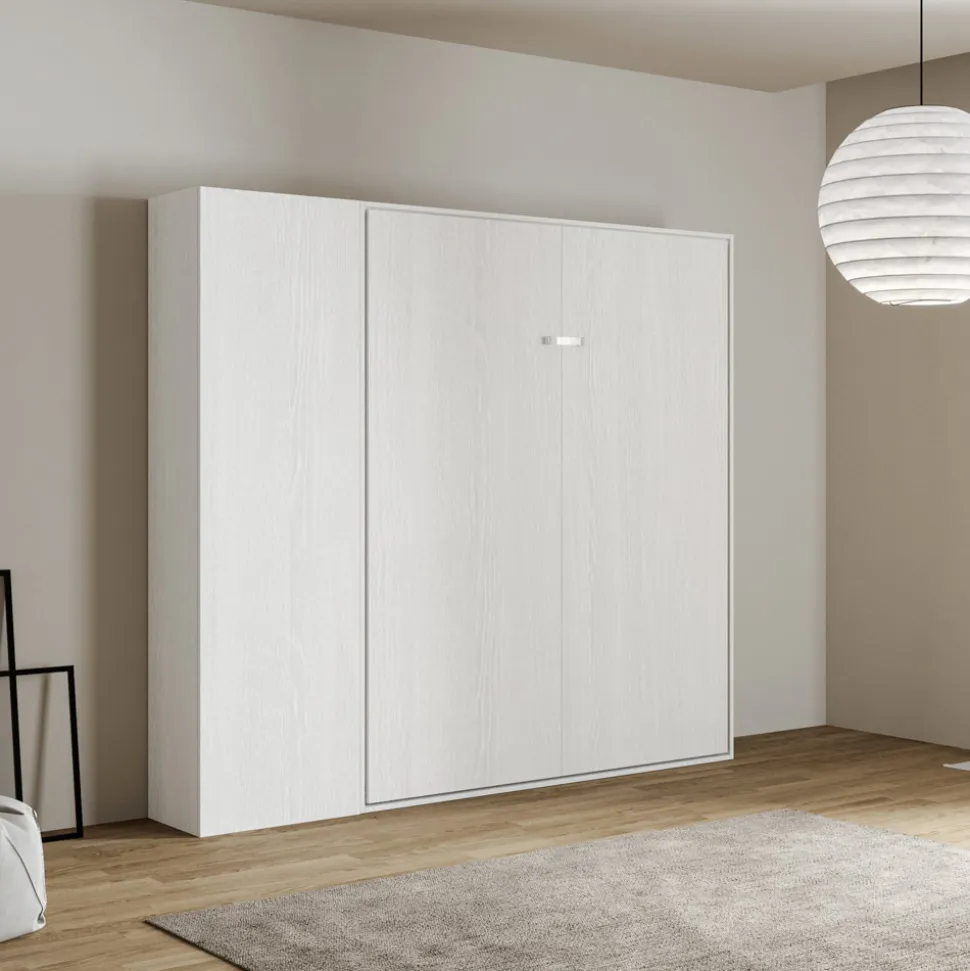 Letto a Una Piazza e Mezza a Scomparsa Verticale con Colonna - Magicompare