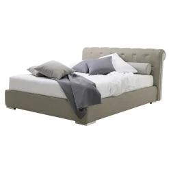 Letto con Contenitore Matrimoniale in Ecopelle o Tessuto Made in Italy – Bambola