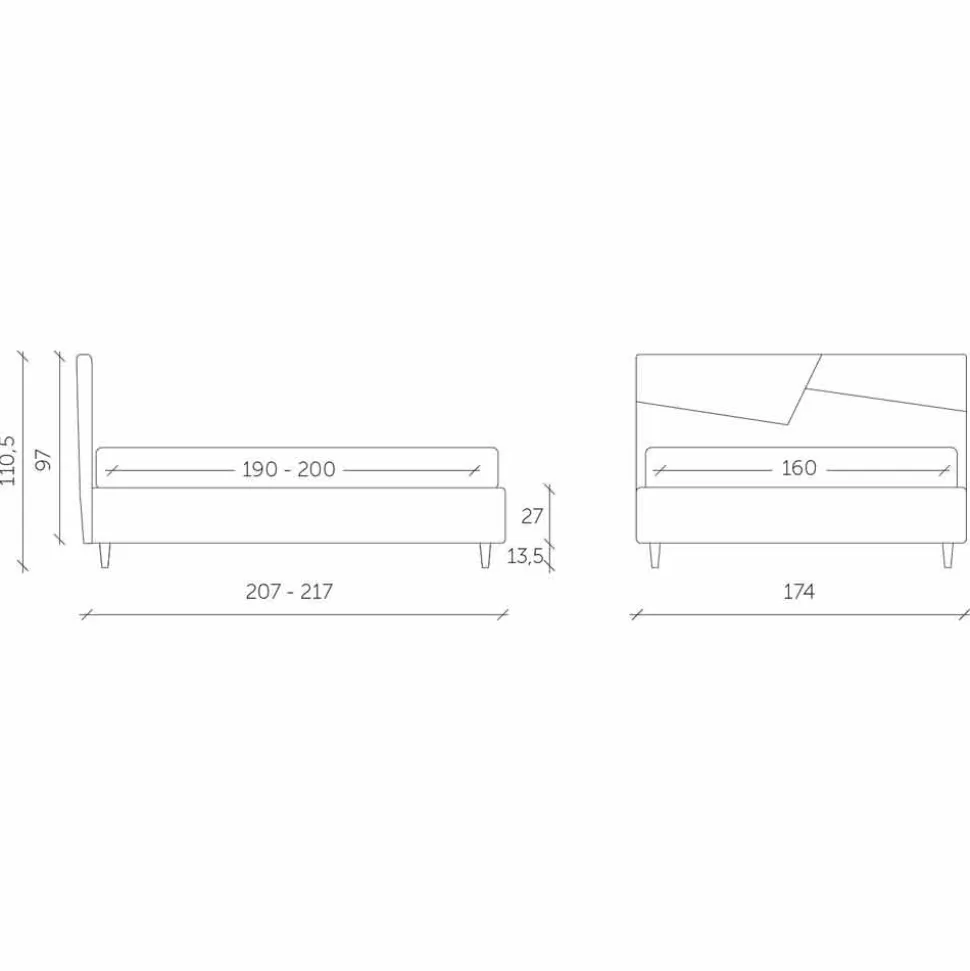 Letto con Contenitore Matrimoniale Imbottito in Ecopelle Made in Italy – Raggino