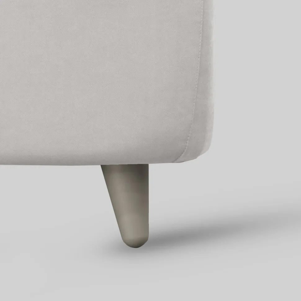 Letto da Una Piazza e Mezza con Testata Imbottita e Piedini Made in Italy - Aaron