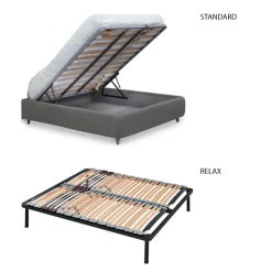 Letto da Una Piazza e Mezza con Testata Imbottita e Piedini Made in Italy - Aaron