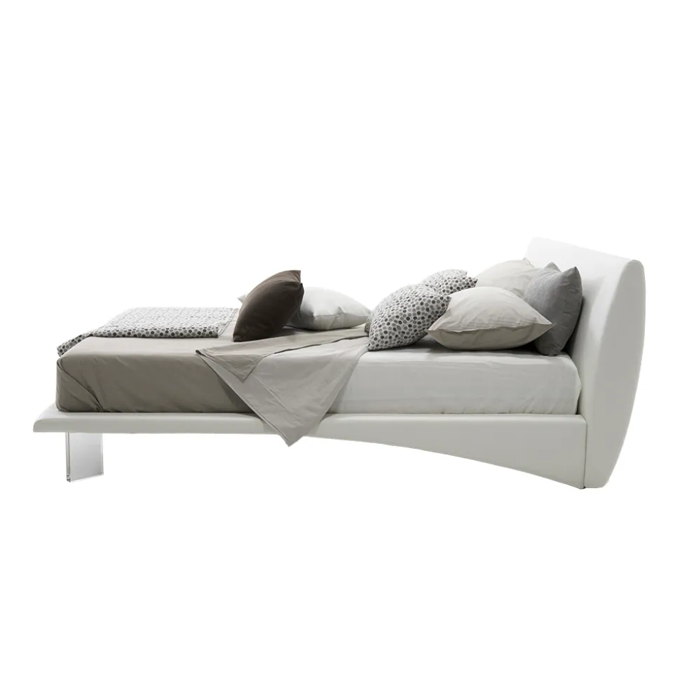 Letto Imbottito Matrimoniale in Ecopelle o Tessuto Made in Italy – Armonica