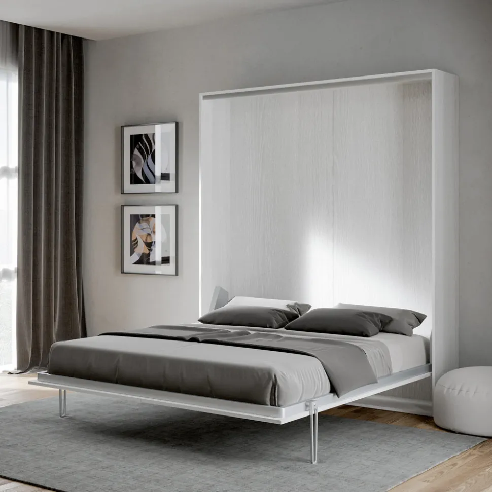 Letto Matrimoniale a Scomparsa Verticale in Diverse Finiture - Magicompare