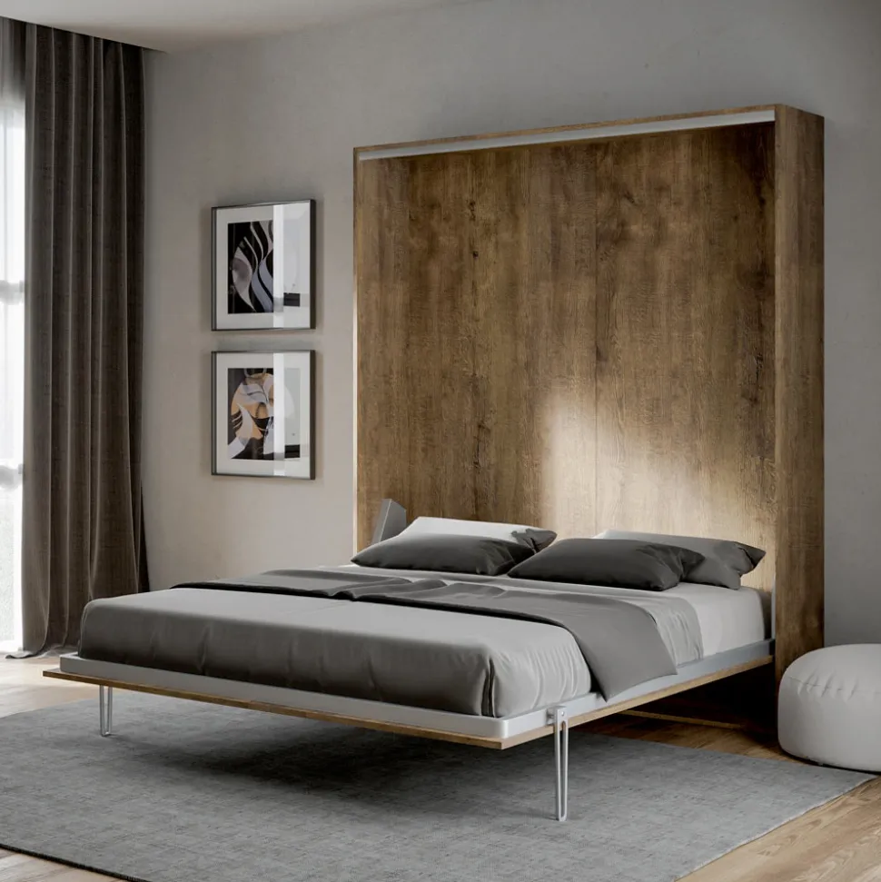 Letto Matrimoniale a Scomparsa Verticale in Diverse Finiture - Magicompare