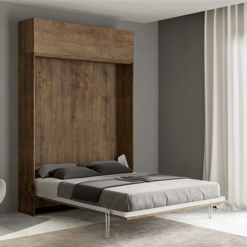 Letto Matrimoniale a Scomparsa Verticale con Pensile - Magicompare