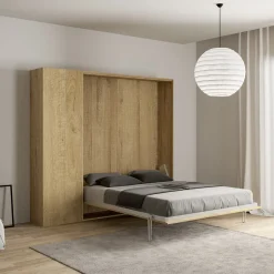 Letto Matrimoniale a Scomparsa Verticale con Colonna - Magicompare